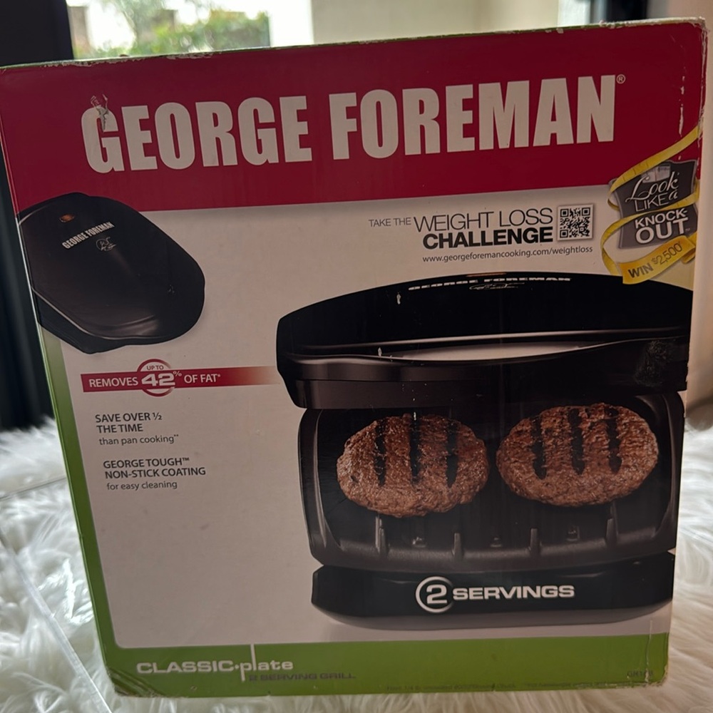 George Foreman, 2 serving grill, new in box